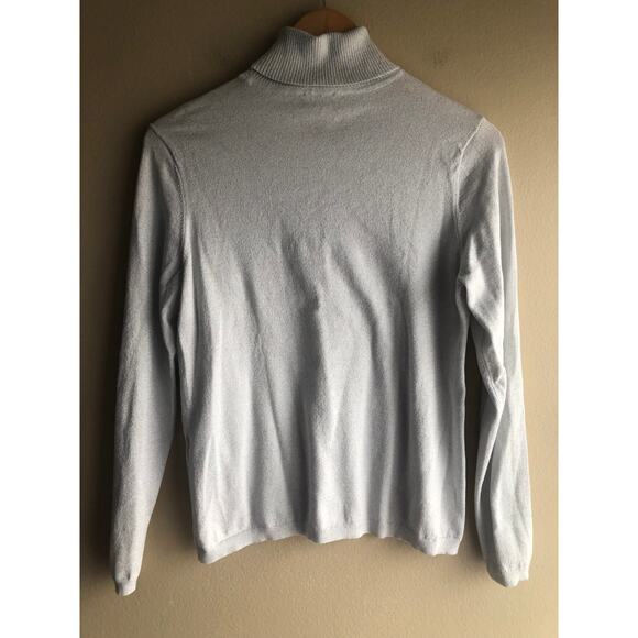 Chicos Women Turtleneck Shimmer Glitter Sweater Size 1 - Picture 4 of 8